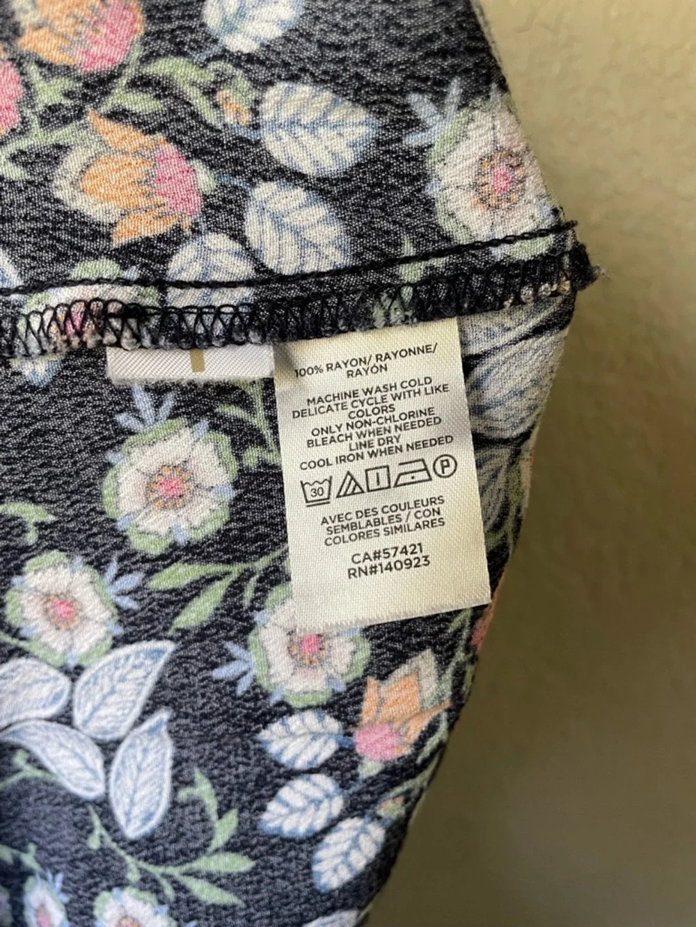 LOFT Petites Womens Medium MP Navy Floral Ruffle Hem Midi Rayon Skirt Modest